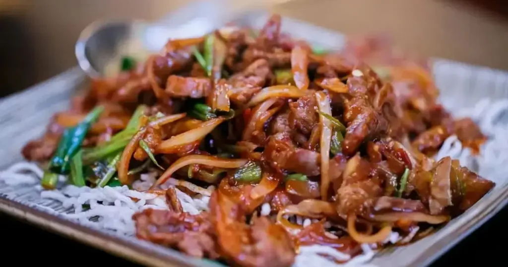 Mongolian Beef with Chili Sauce