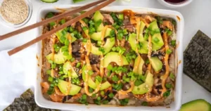 sushi casserole salmon