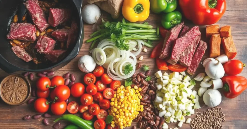 Cowboy steak chili