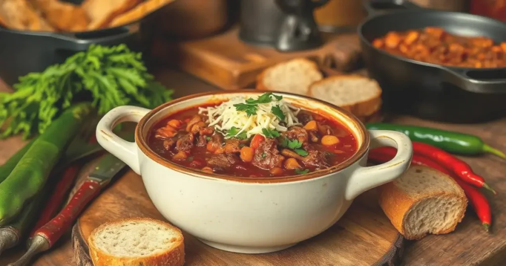 Cowboy steak chili